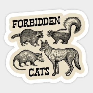 Forbidden Cats Sticker